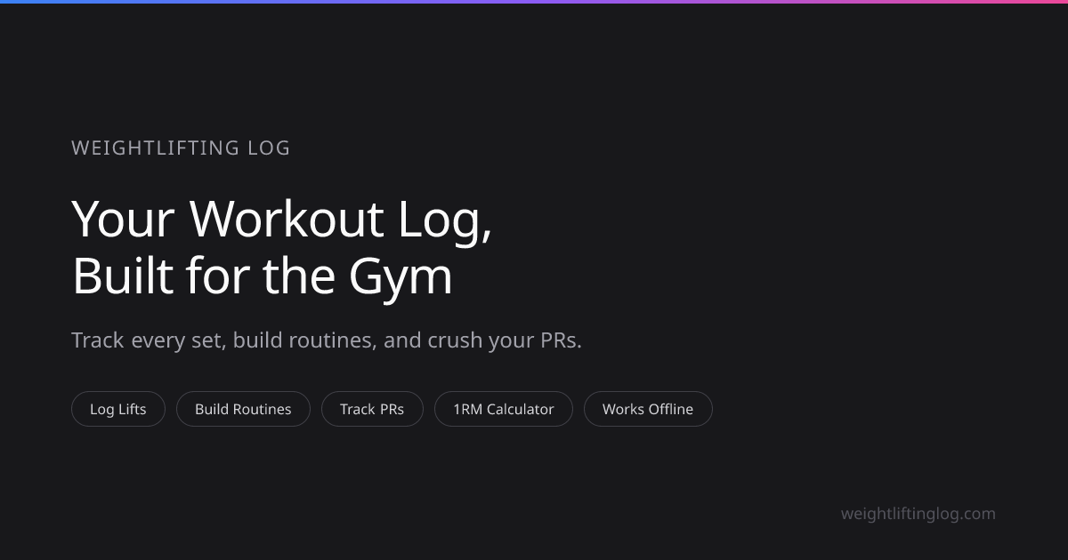 Weightlifting Log - Track Workouts, Build Routines, Crush PRs